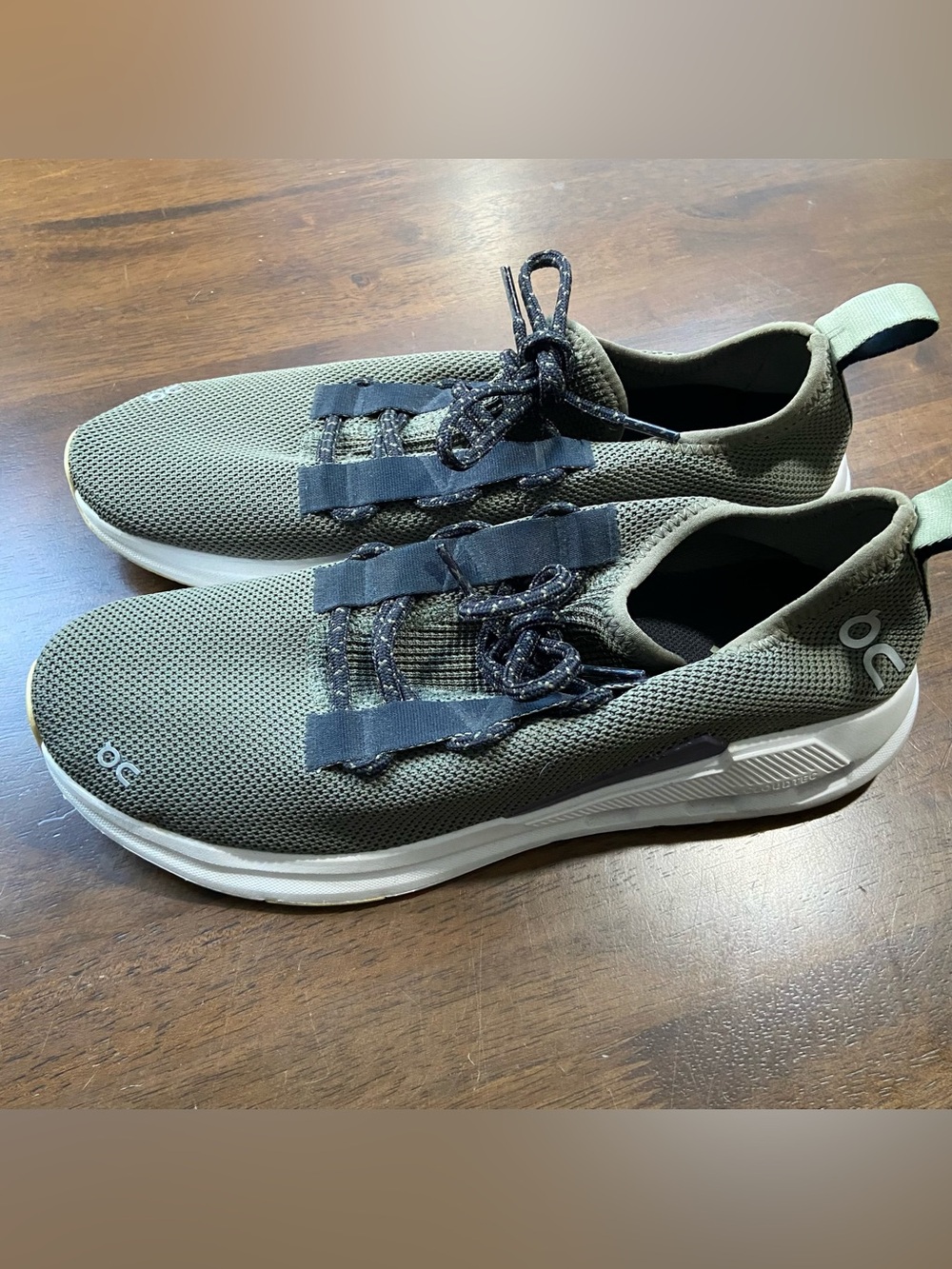 On Running Cloudnova Sneakers Men 10.5 Olive Green Mesh Low Top Shoes